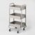 3 Tier Metal Utility Cart, Rolling Storage Trolley with Lockable Wheels, Rust-Resistant Mesh Shelves for Kitchen, Office, and Bathroom Organization, 17.72″W x 13.78″D x 31.3″H, Gray, 1-Pack