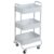 3‑Tier Rolling Metal Laundry Cart, Arctic White Storage Organizer Cart