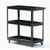 3 Tier Rolling Tool Cart Heavy Duty Steel Utility Service Cart with Lockable Wheels & Handle, Mobile Tool Organizer Storage for Garage Workshop Mechanics Warehouse, Black, 0.8mmD