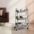 3‑Tier Rolling Utility Storage Cart with Lockable Wheels and Comfort Handle, Mobile Organizer Cart for Kitchen, Bathroom, Laundry Room, Pantry and Narrow Spaces