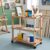 3 Tier Solid Beechwood Rolling Art Utility Cart with Swivel Caster Wheels