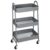 3 Tier Utility Rolling Cart, Premium Metal Mobile Storage Cart with Lockable Wheels, 31.02″H x 17.4″W x 12.04″D, Grey, 1-Pack
