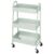 3 Tier Utility Rolling Cart, Premium Metal Mobile Storage Cart with Lockable Wheels, 31.02″H x 17.4″W x 12.04″D, Green, 1-Pack