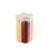 4-Compartment Airtight Food Storage Container – 9.06×5.51×5.51 inch Large Capacity, Transparent Kitchen Pantry Organizer for Grains, Rice, Beans (5.73 lb Total, 1.43 lb Per Compartment) (Khaki)