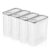 4-liter food container with graduated markings, suitable for pantry storage