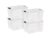 4-Pack 60 Qt Storage Bins with Lids Stackable Latching Clear