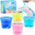 4-Pack Clear Crystal Slime, Glitter Crunchy Stress Relief Toy for Kids