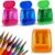 4-Pack Dual-Hole Pencil Sharpener with Cover, Manual Portable Sharpener for School and Office Use