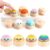 4-Pack Dumpling Clicker Fidget Toy, 3D Printed Mini Dumpling Fidget Clickers Keyboard Fidget Toys for Adults, Executive Desk Toy Keep Focus & Anxiety Stress Relief (Rainbow)