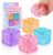 4-Pack Glitter Ice Cube Squishy Toys, Soft Squeeze Stress & Fidget Toys