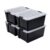 4-Pack Stackable Storage Bins with Lids, 11 Gal Totes for Home Organization