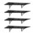4-Pack Wall Shelf Garage Storage Rack Heavy Duty Metal Black Shelves