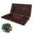 4-Player Mancala Board Game, Foldable Solid Wood with 110 Multi-Coloured Glass Beads, Instruction Manual, Non-Slip Mat,Suitable for Family Party Travelling Adults Puzzle Interactive Game.