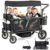 4-Seat Kids Wagon Stroller with Sun Canopy and Foldable Design