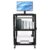 4-Shelf Mobile Utility Cart, Rolling Computer Cart with Pullout Keyboard Tray & Power Outlet Heavy-Duty Utility AV Cart Rolling Media Cart for Home Office Classroom
