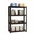 4-Tier Metal File Organizer Rack, Office File Shelf with Adjustable Shelves, Heavy Duty Anti-Tilt Design Document Storage Rack for Letter/Legal/A4 Files, Home Office Desktop Filing Cabinet Rack, Black