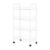 4-Tier Metal Laundry Basket Cart with 4 Black Casters, White Rolling Laundry Sorter & Storage Organizer for Bathroom, Office & Craft Supplies, Multi-Functional Utility Cart