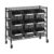 4-Tier NSF 9-Bin Steel Wire Shelving Rack, 36″W x 14″D x 31″H, Graphite