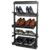 4-Tier Pull-Out Shoe Rack Adjustable Height Retractable for Closet