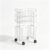 4-Tier Rolling Utility Cart Metal Wire Storage Organizer (White)