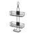 4-Way Adjustable Steel Shower Caddy with 2 Shelves and Soap Dish, Black