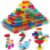 400 Pieces Translucent Building Bricks -9 Colors Crystal-Clear Classic Block Toy Fully Compatible with Major Brands Educational Construction Toy for Boys Girls 6 Years Old and Up