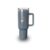 40 oz Tumbler with Handle & Straw, Vacuum Insulated Stainless Steel Travel Mug, Reusable Thermal Cup for Water & Iced Coffee, Pink & Gray Monogram Initials (Gray, J)