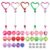40 Pcs Beadable Keychain Making Kit, Heart Carabiner Clips with 20mm Chunky Bubblegum, Rhinestone and Pearl Beads for DIY Crafts, Jewelry Making and Handmade Gifts