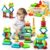 40Pcs Building Blocks Toys for Ages 3 4 5 6 Toddlers,Pyramid Stacking Toys,3D Montessori Preschool Learning Blocks for Kids,STEM Sensory Toy Gifts for 2-4 Years Old Boys Girls,Plastic Storage Box Set