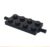 40 Piece Plate 2×4 with Pins and Thin Angled Supports, Black, Compatible with Lego Parts 30157
