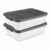 40 Quart Plastic Storage Bin with Lids, 2‑Pack, Clear Base Dark Gray Lid