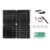 40W 18V Monocrystalline Silicon Flexible Solar Panel Kit with 40A Solar Charge Controller, Dual USB Ports for Outdoor Camping, Hiking, Travel,
