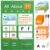 41×28in Large Alphabet Learning Pocket Chart, ABC Flash Cards Alphabet Wall Chart with Letter Tracing, Handwriting Practice for Homeschool Preschool Kindergarten Classroom Must Haves (Green)