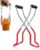 Oriflame Canning Jar Lifter Tongs, Stainless Steel Jar Lifter with Rubber Grips – for Slip Wide-Mouth Clip for Kitchen Restaurant