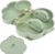 Bebamour Cloud Petal Suction Plate Set Divided Baby Silicone Utensils Tableware Set with Spoons and Forks (Green)
