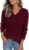 SUNNYMELODY V Neck Long Sleeve Ribbed Sweater