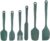 Silicone Spatula Set of 5-600°F Heat Resistant Kitchen Scraper Spatulas, Strong Steel Core and One-Pieces Seamless Design, Great for Cooking Mixing & Baking – BPA Free & Dishwasher Safe (green)
