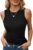 QUENTEEN Womens High Neck Wide Strap Tank Tops