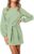 PRETTYGARDEN Crewneck Long Sleeve Short Fall Dresses