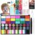42 Color Face Painting Kits – Non Toxic Water Activated Face Paint Palette