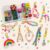 431PCS DIY Beaded Keychain Making Kit, Bag Charm Making Kit (431PCS)