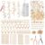 431PCS Lip Gloss Keychain Making Kit, Aesthetic DIY Bag Charm Kit with 136 Charms, Chains & Jewelry Tools, Make Bag & Purse Charms, Party Favors & Gifts, Small Business Supplies (431PCS GOLD-WHITE)