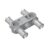 45 Piece Pin Connector Perpendicular 3L with 4 Pins, Light Gray, Compatible with Lego Parts 48989