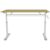 47 Inch Manual Crank Sit Stand Desk, Adjustable Height Wood Top Study Table