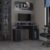 47″ Wide 2-Tier Gamer Desk with Three Shelves and PC Tower Stand, Black