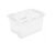 48-Quart Clear Plastic Storage Bins with Hinged Lid & Handles, 6-Pack AU13852