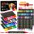 48 Colors Dual Tip Acrylic Paint Markers Set – Dot Markers and Fine Tip