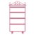 48 Hole Metal Earring Display Stand with Necklace Bracelet Storage Rack, Pink