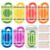 48 Pack Jumbo Acrylic Paper Clips, 4″ X 2″ 24Pcs Teacher Paper Clips with 24Pcs Gift Bags Personalized Paperclips Bookmark for Home Office Back to School Supplies (Crayon)