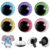 48pcs 30mm 3D Glitter Plastic Safety Eyes for Crocheting with Washers,Multicolor Moon Crochet Amigurumi Eyes for Crochet Animals Craft Eyes,Doll Eyes Stuffed Crochet Eyes for Crafts Gift